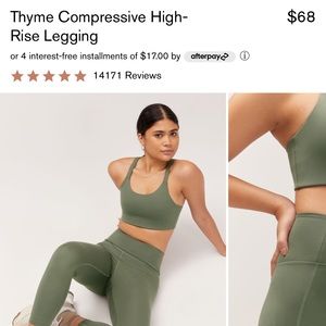 NWOT Girlfriend Collective Thyme Leggings